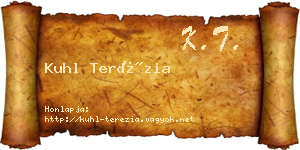 Kuhl Terézia névjegykártya